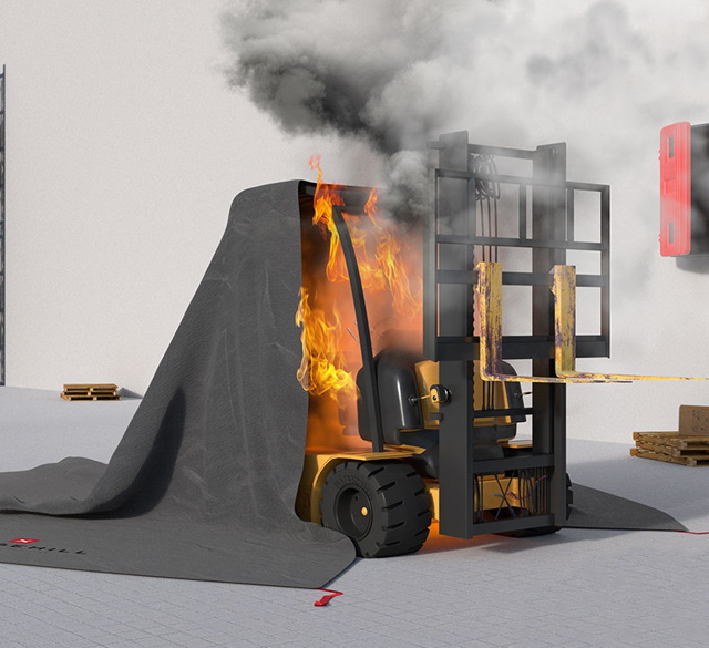 Fork Lift Fire Blanket